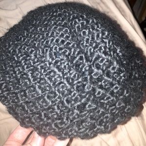 Pair (2) divided h&m knit winter black beanie cap’s unisex osfa designer hat lot